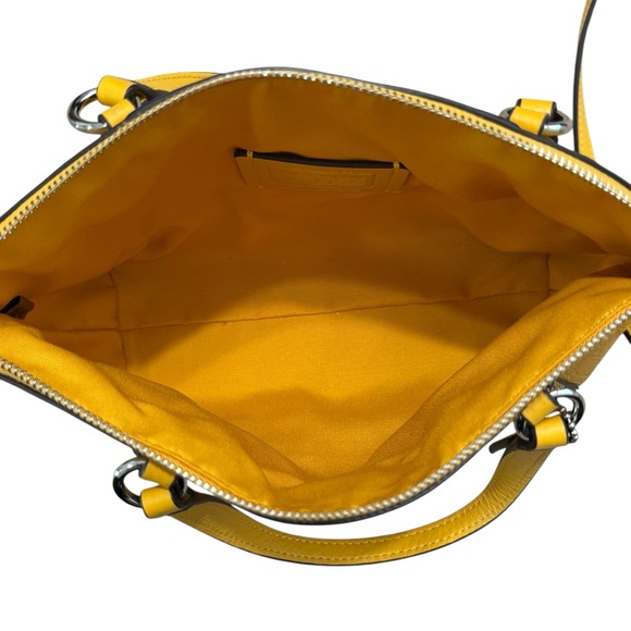 Coach Small Kelsey Crossbody Handbag M1748-F27596 Canary Yellow Leather Purse - Picture 8 of 12